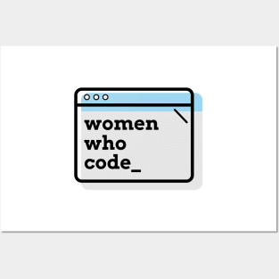 Women Who Code Blue Posters and Art